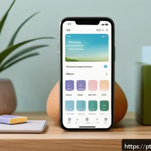 Home 30 명상 앱의 사용자 경험 개선 사례 - A serene and minimalistic meditation app interface displayed on a modern smartphone held by a young ...